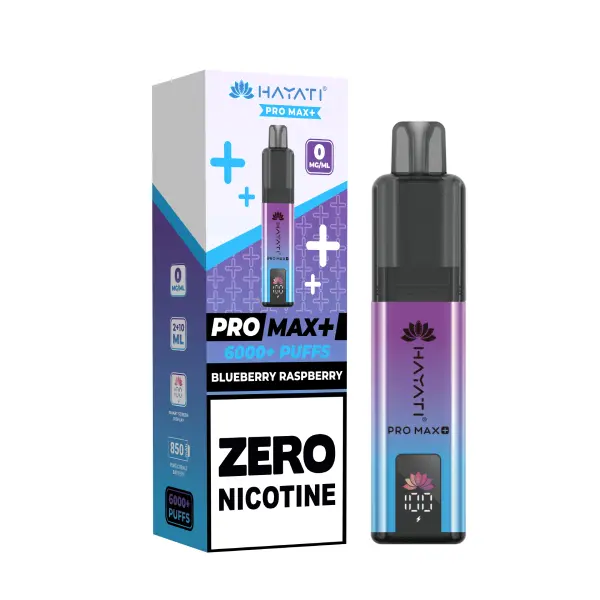 Blueberry Raspberry Hayati Pro Max Plus 6000 Prefilled Pod Kit Zero Nicotine